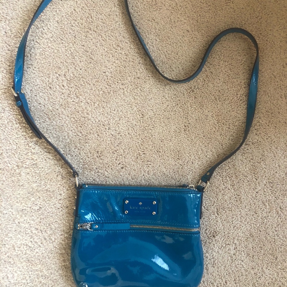Kate Spade Teal Crossbody Zip Bag